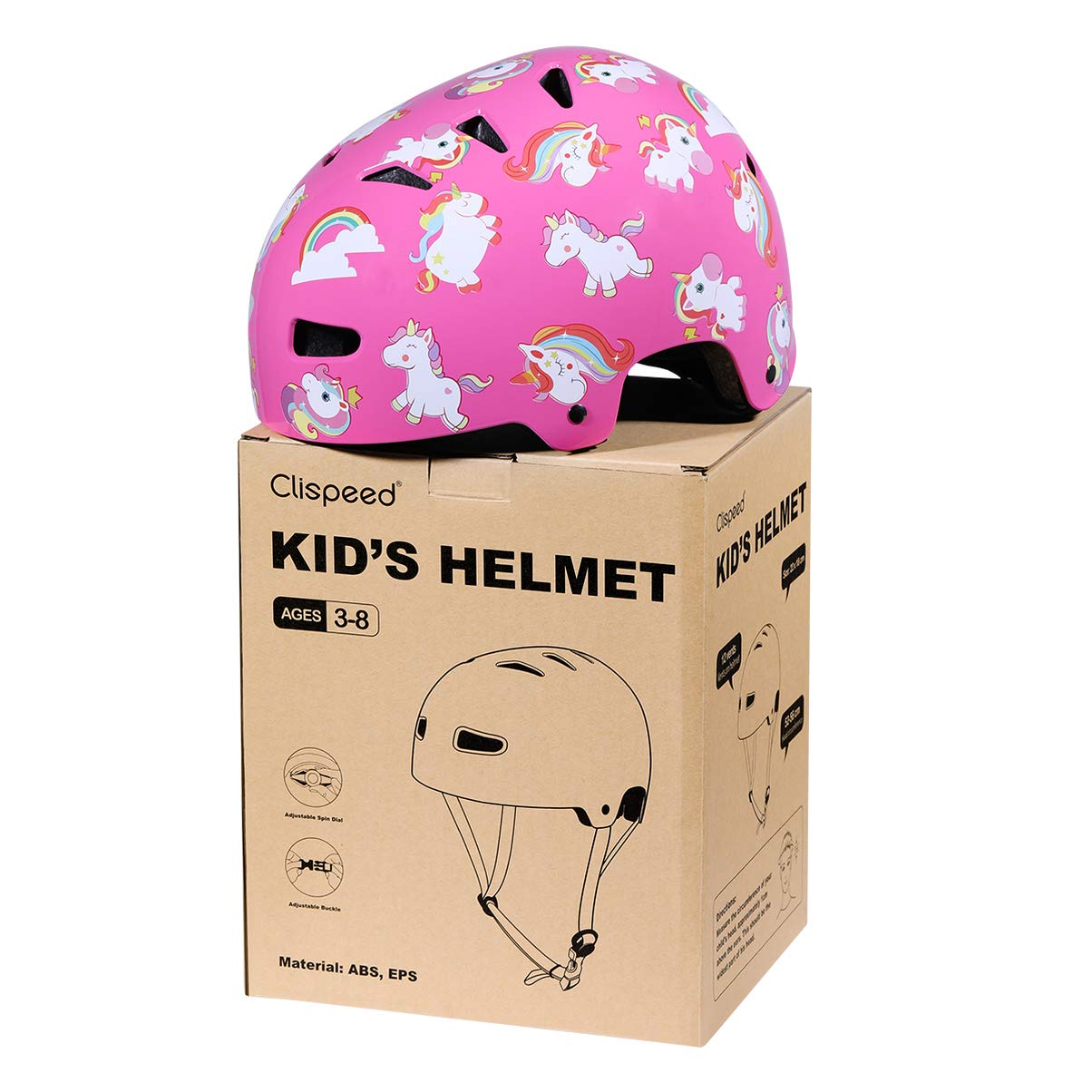 Casco E Protezioni Per Bambini CLISPEED 3-8 Anni – Set Con Ginocchiere, Gomitiere E Parapolsi, Per Bici, Scooter, Skateboard E Pattini