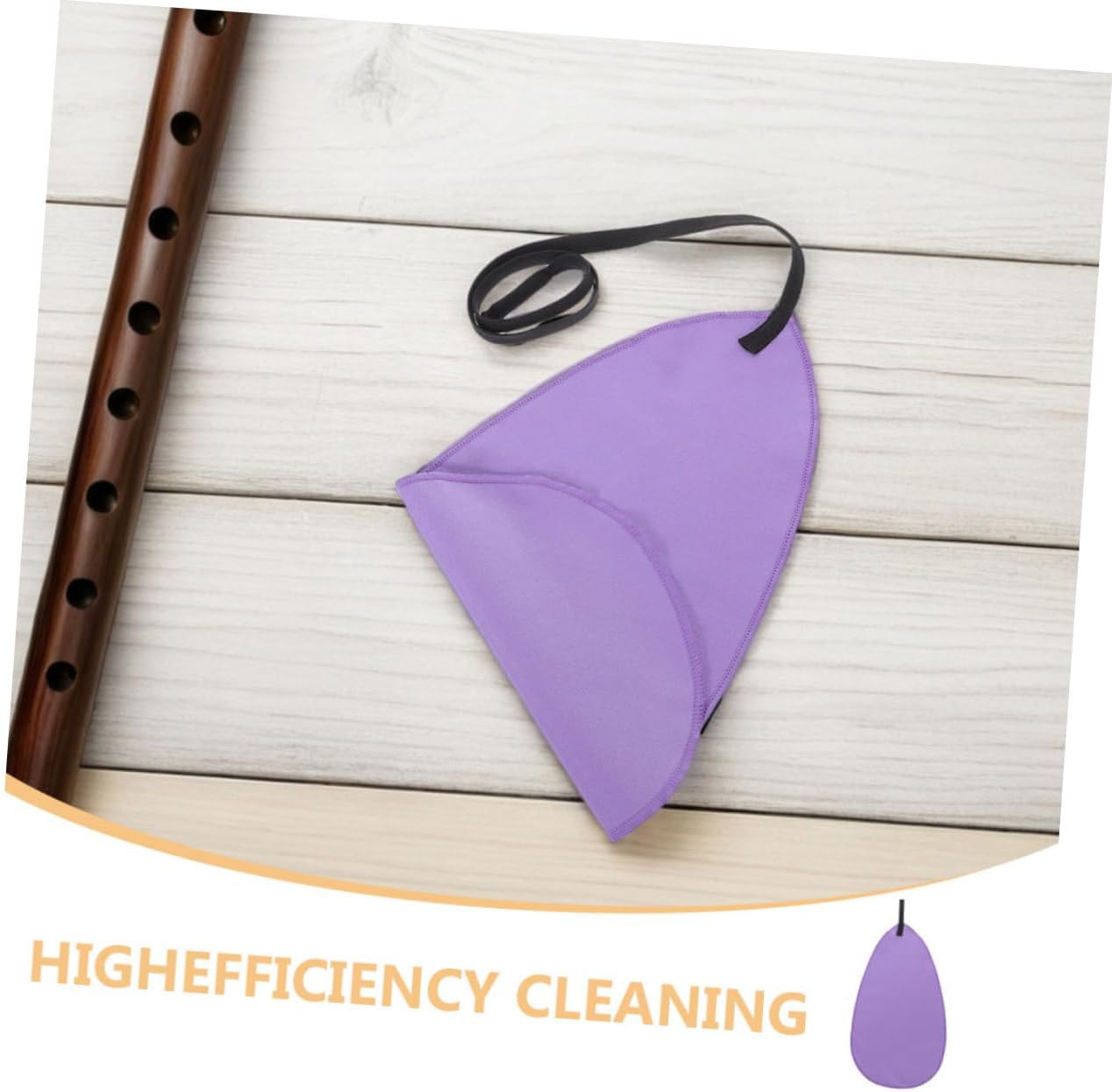 Microfiber Clarinet Cleaning Cloth for Saxophone, Reusable Purple