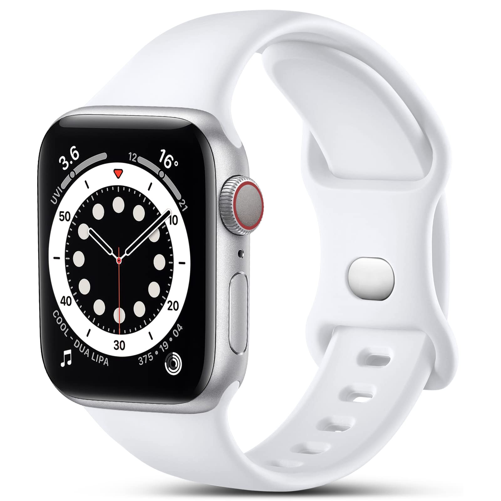 CeMiKa Compatible with Apple Watch Strap 41mm 40mm 38mm 42mm, Silicone Sport Band Replacement Straps Compatible with Apple Watch Series 11 10 9 8 7 6 5 4 3 2 1 SE SE3/iwatch Strap, Black — view 24