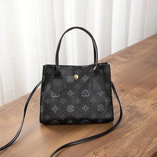 Bolso cruzado pequeño, bolso cruzado con asa superior, cartera con estampado retro, cierre magnético, correa de hombro extraíble