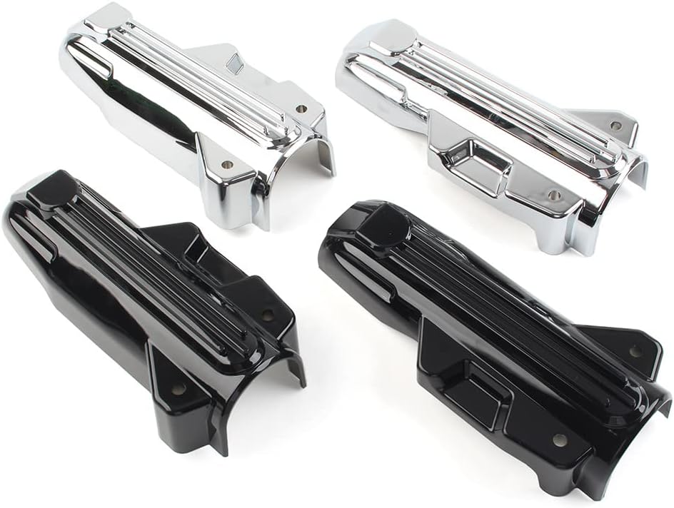 GZYF Motorcycle Lower Fork Covers, Lower Fork Leg Deflector Shields for Harley Electra Street Road Glide King 2014-2022 Chrome