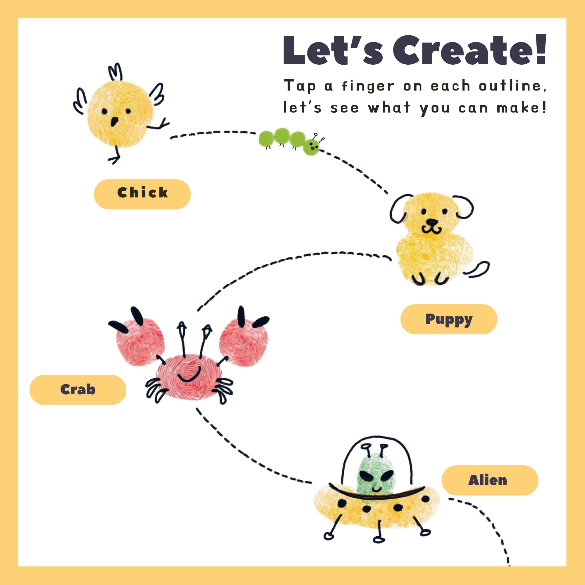 COLOR ME PRAISE Washable Ink Stamps for Kids - 10 Bright Colors Fingerprint Art Pad Set with Drawing Guide - Non-Toxic Craft Supplies for Toddlers, Preschool & Classroom Activities - Image 4