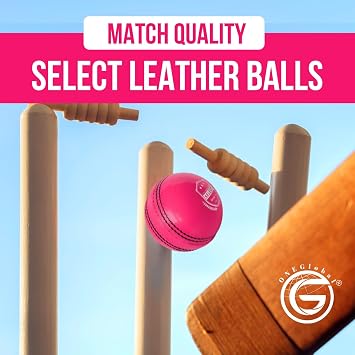 Select Leather Cricket Ball | 100% Handcrafted, 156g - 5.5oz, 4-Piece Construction | Ideal for T20, Net Practice, Training etc.