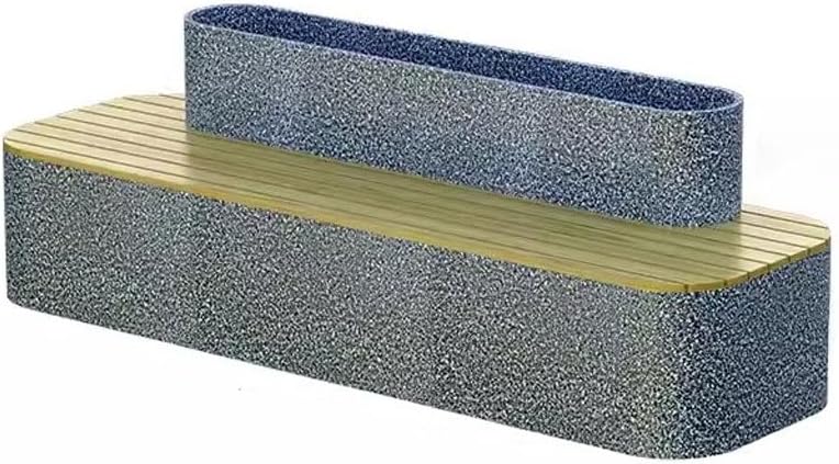 Patio Furniture Bench Outdoor Imitation Terrazzo Flower Box Seats, Benches and Outdoor Flower Bed Combinations Outdoor Bench(Color:B 180CM)