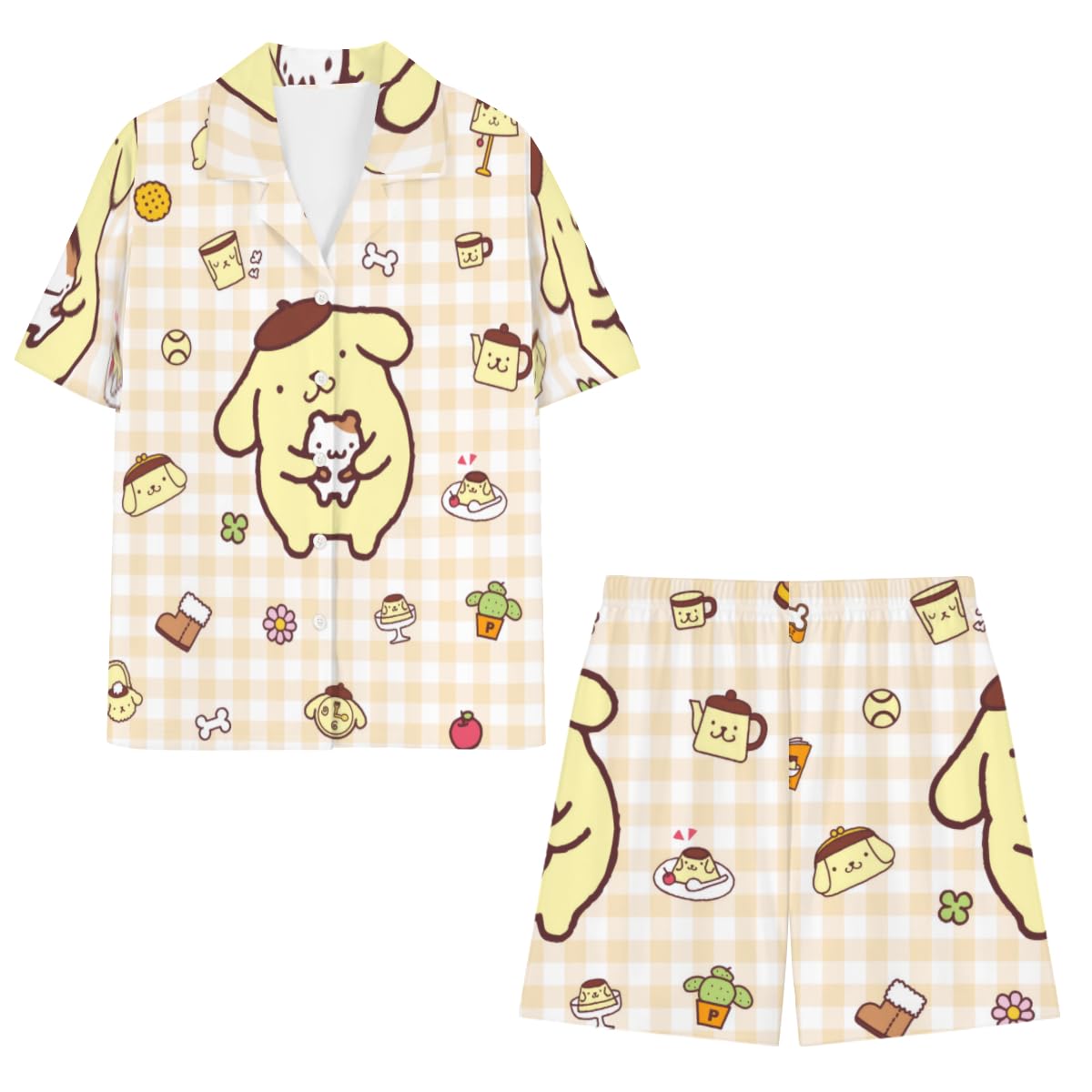 Amazon.co.jp: ポムポムプリン パジャマ メンズ 夏 上下セット