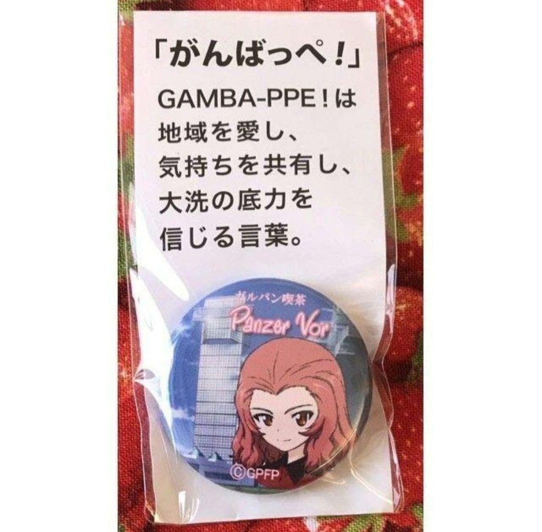 ➖ガールズ&パンツァー➖　大洗学園　レースクイーン　缶バッジ 缶バッジ大洗_河嶋桃＆西住みほ