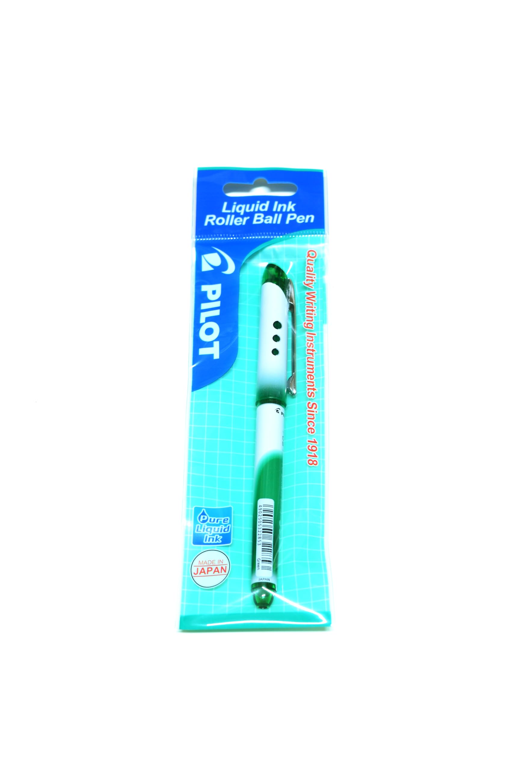Pilot Roller V-Ball Grip Pen, 0.5 mm Tip, Green