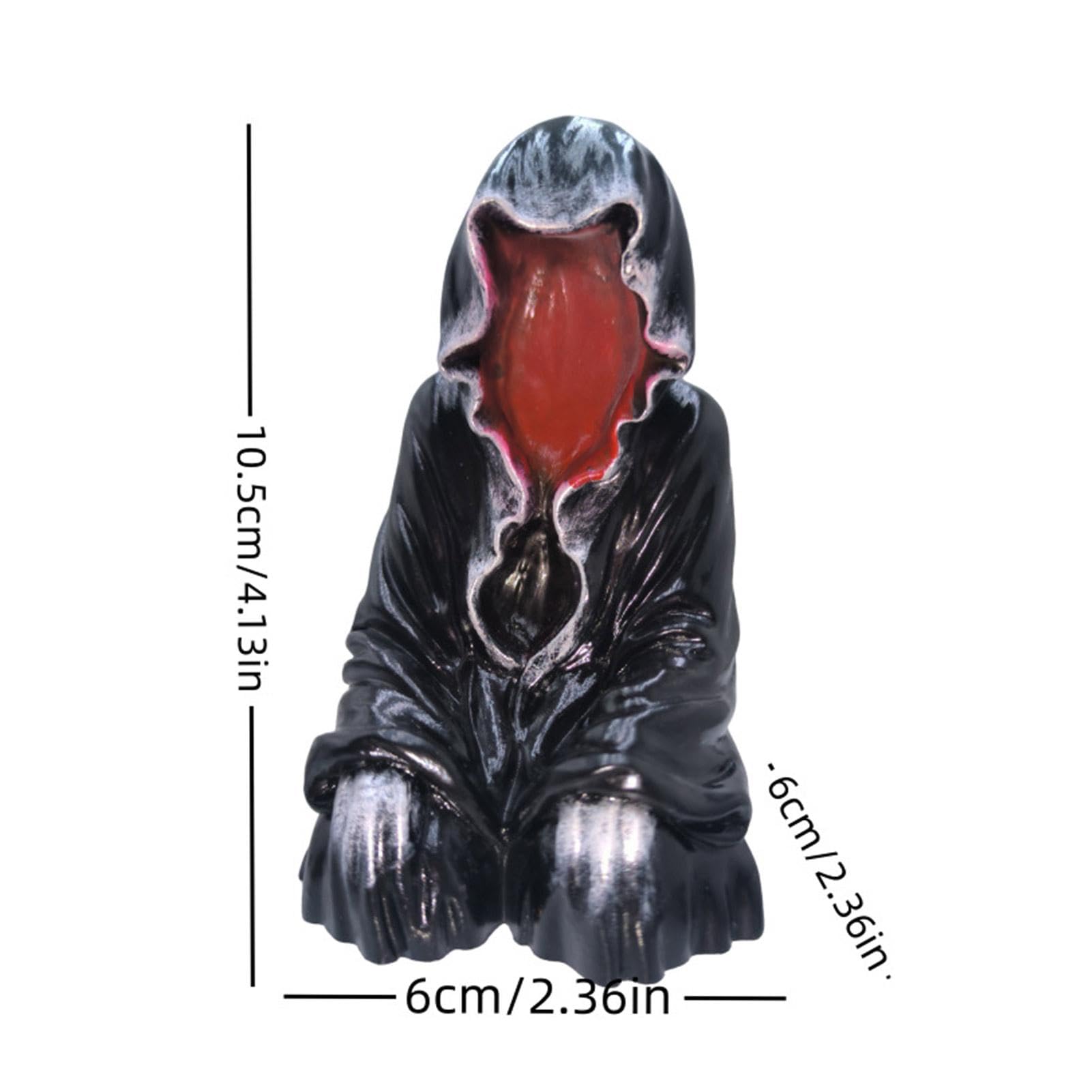 Amazon.co.jp: 顔のない幽霊 - 樹脂ゴーストの置物、怖い像幽霊の置物