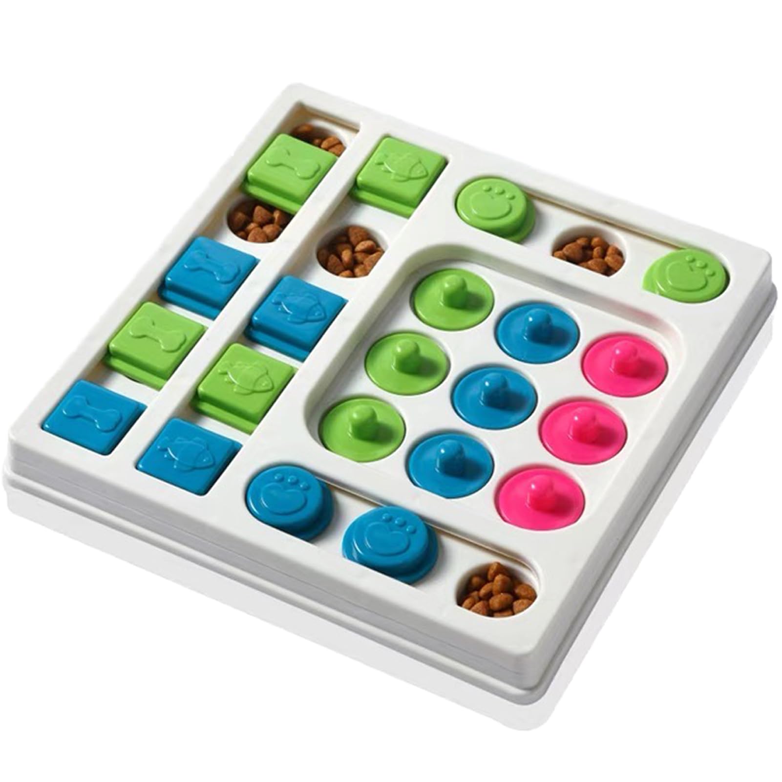 Cat Puzzle Feeder ，Cat Puzzle Toy ，Interactive Slow Feeder Kitten Toys ，Maze Hidden Food Pet Feeder，Toys for Bored Indoor Adult Cats