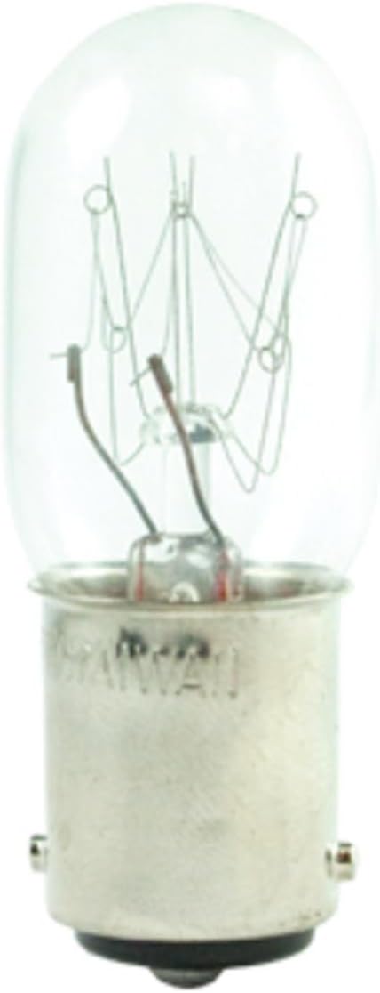 Bulbrite 706114 25T7/DC 25W Incandescent Amusement & Appliance T7 Bulb with Double Contact Bayonet Base, Clear