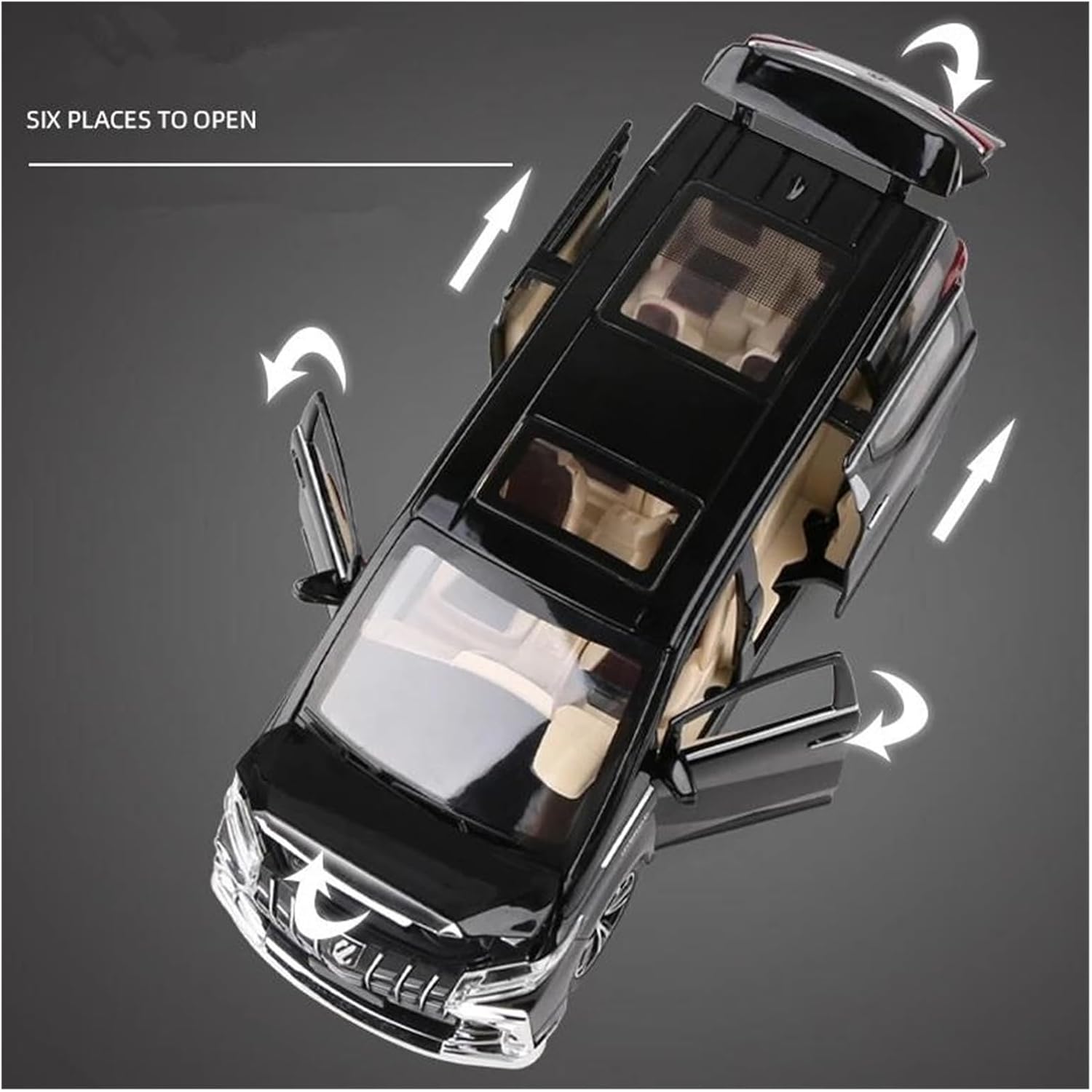 Simulation car Model 1:24 for Alphard MPV Alloy Car Diecast Metal Collection Vehicle Educational Model Suitable for Display(White)