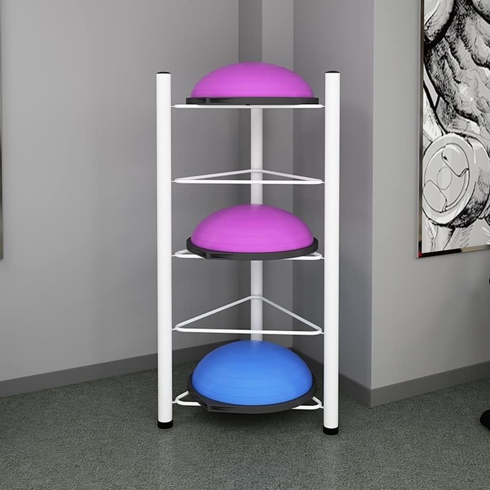 Exercise Ball Rack - Half Balance Ball Storage Rack, Free Standing Organizer for Bosu, Slam, Bowling, and Medicine Balls - Durable Exercise Equipment Holder