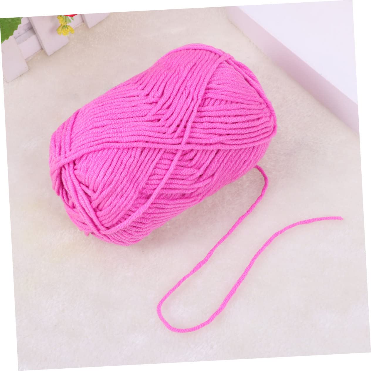 Fil Coton Lait 2 Mm - Lot De 3 Pelotes 50 G - Doux Et Respirant - Pour Crochet, Tricot, Macramé