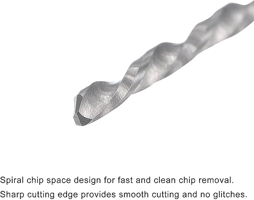 Miniatura 3 de uxcell Brocas helicoidales de carburo sólido de 0.059 in, flautas espirales métricas de mano izquierda, herramienta de perforación de acero de