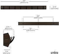 Vista 3 de Umbra Perchero de Pared Abatible Flip con 8 Ganchos – Almacenamiento Moderno que Ahorra Espacio para Sombreros, Chaquetas, Bolsas, Entrada