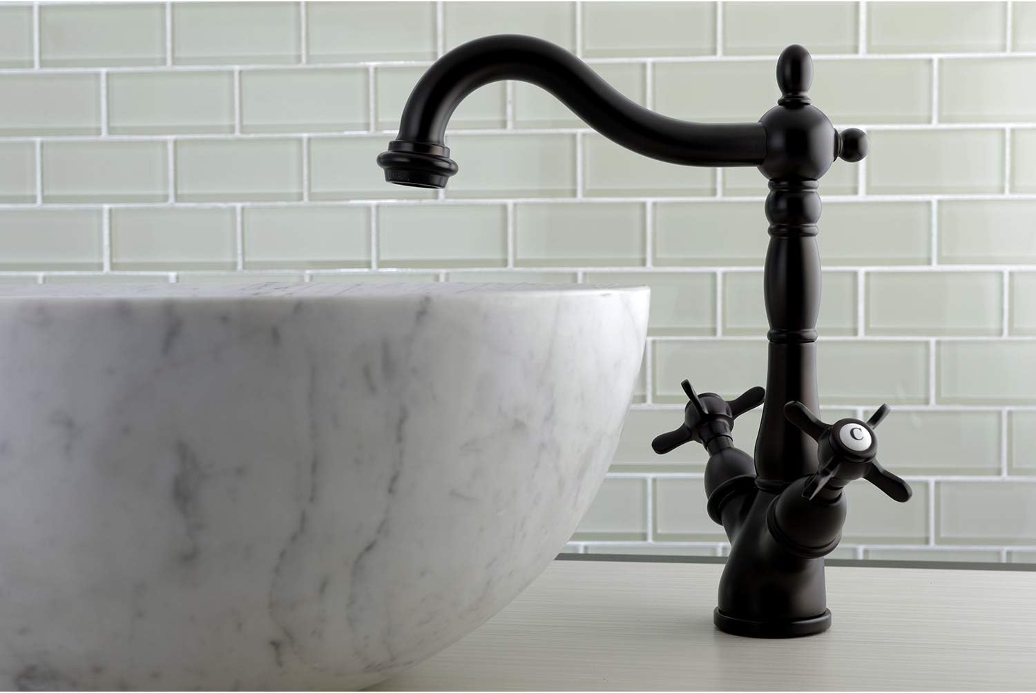 Kingston Brass KS1495BEX Vessel Sink Faucet, Oil Rubbed Bronze