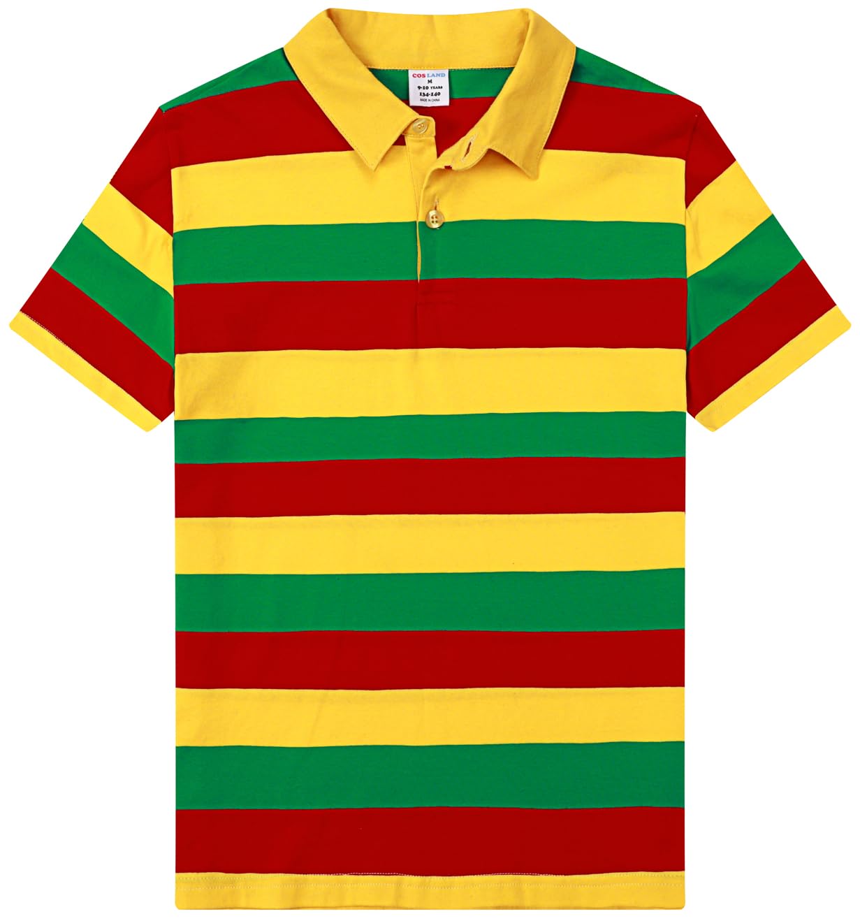 COSLAND Boys' Xs-Large Striped Polo Shirt, Cotton Short Sleeve Shirt