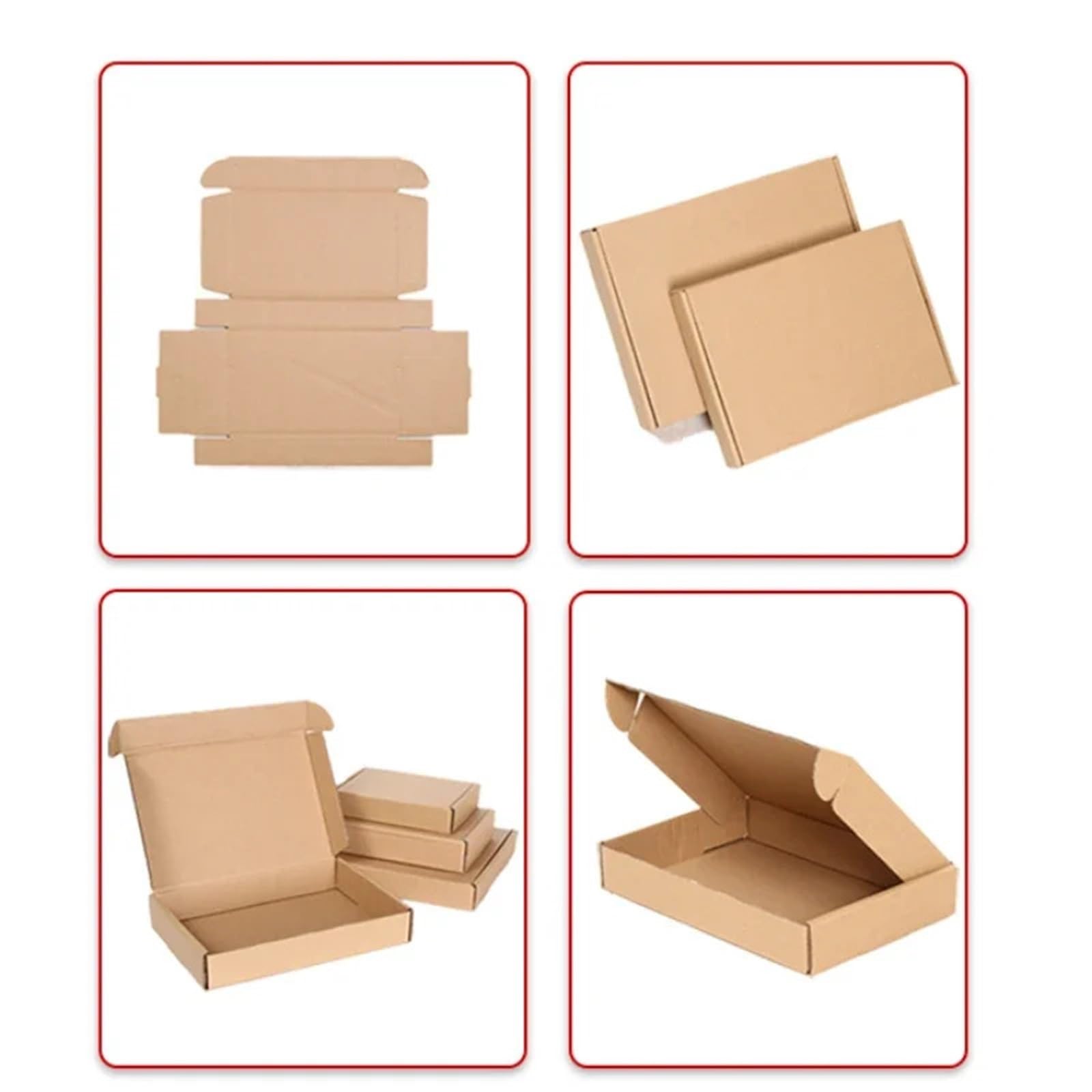 Caja de papel Kraft 20 Uds., caja embalaje varios tamaños for fiesta boda, pequeña hecha a mano for jabón, Chocolate, caramelo, galleta, evento para Embalaje y Correo