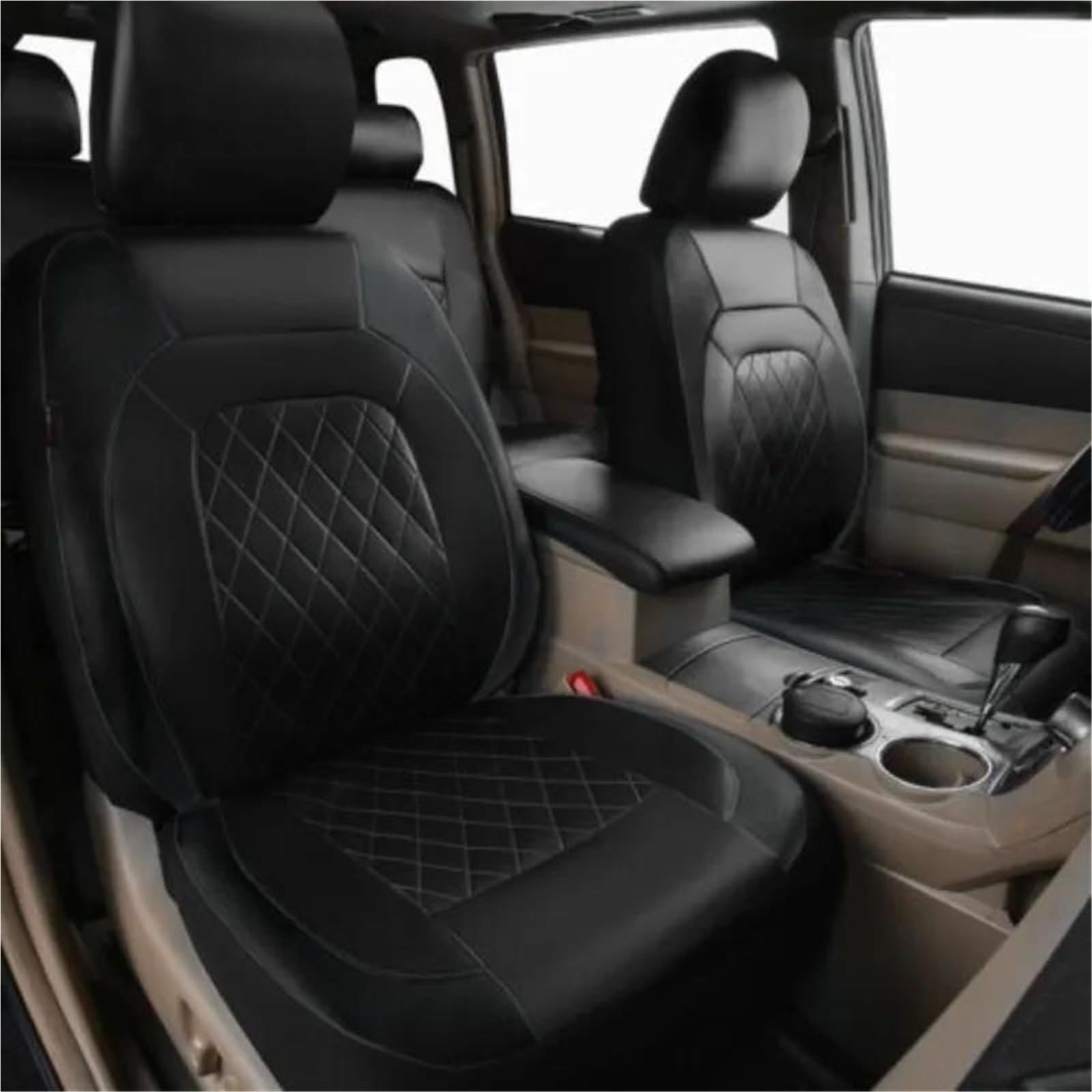 Sitzbezug Auto 2-Sitzer-Vordersitz-Universal-Autositzbezug Aus PU-Leder Für Subaru Für Legacy Für WRX Für Liberty Für Tribeca Für Crosstrek Sitzauflagen Set(Blau)