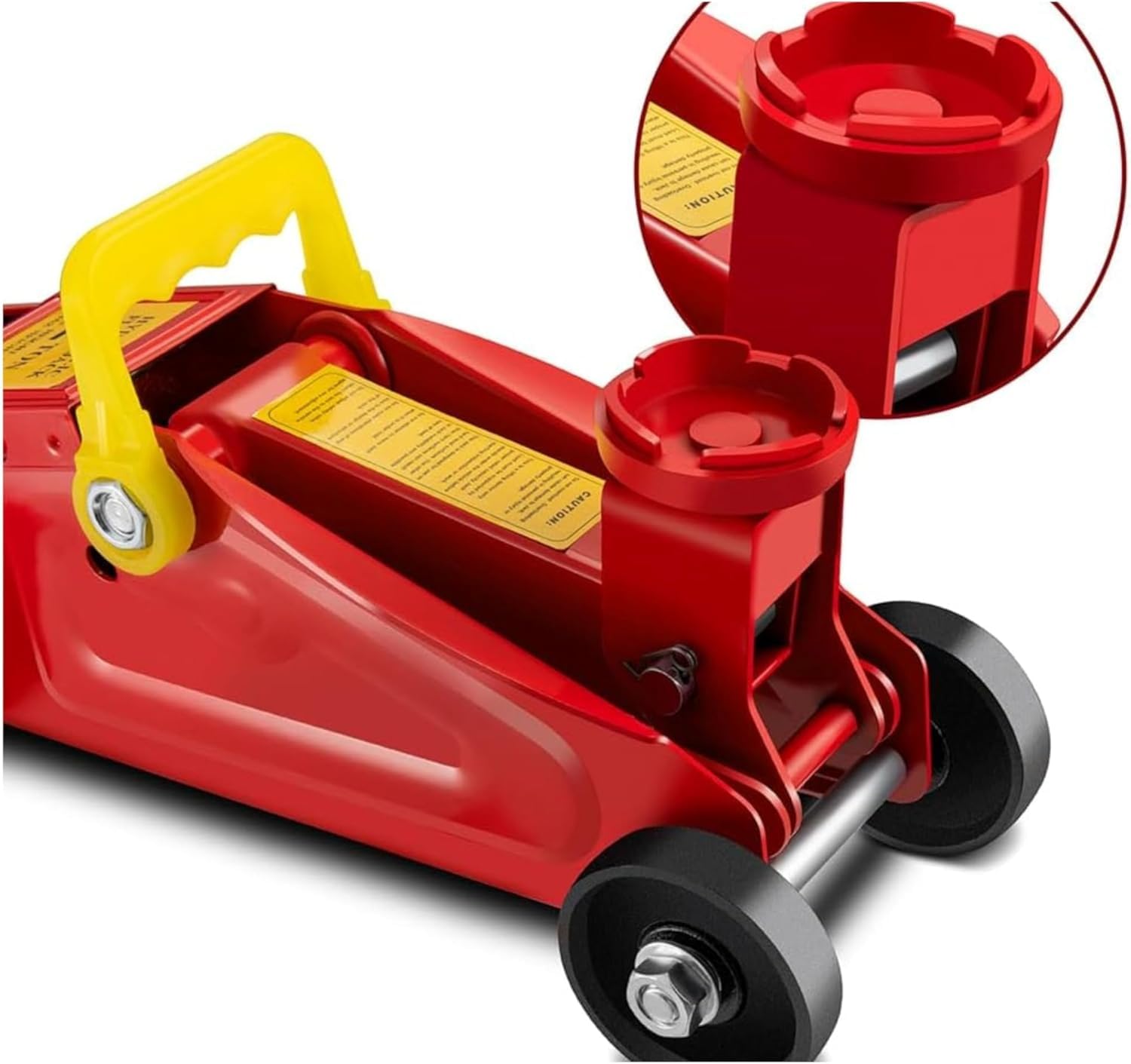 Cric Sollevatore Idraulico A Carrello Meccanico Per Auto 2 Tonnellate Altezza di Sollevamento 140-305mm Martinetto Sollevatore Con 4 Ruote Bidirezionali