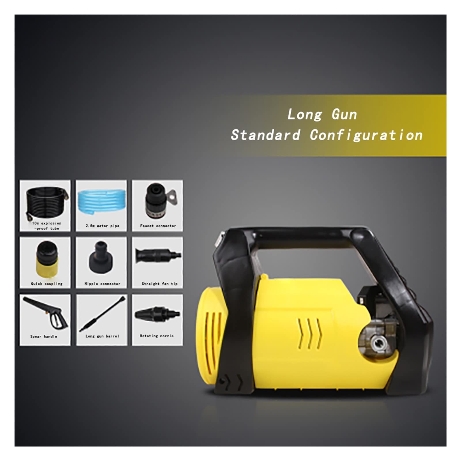 Idropulitrice, Spazzola For Lavaggio Automatica In Rame Self-service For Uso Domestico Rondella Ad Alta Pressione Pistola A Spruzzo For Aerografo A Pellet Rondella For Auto(Short Gun Standard)