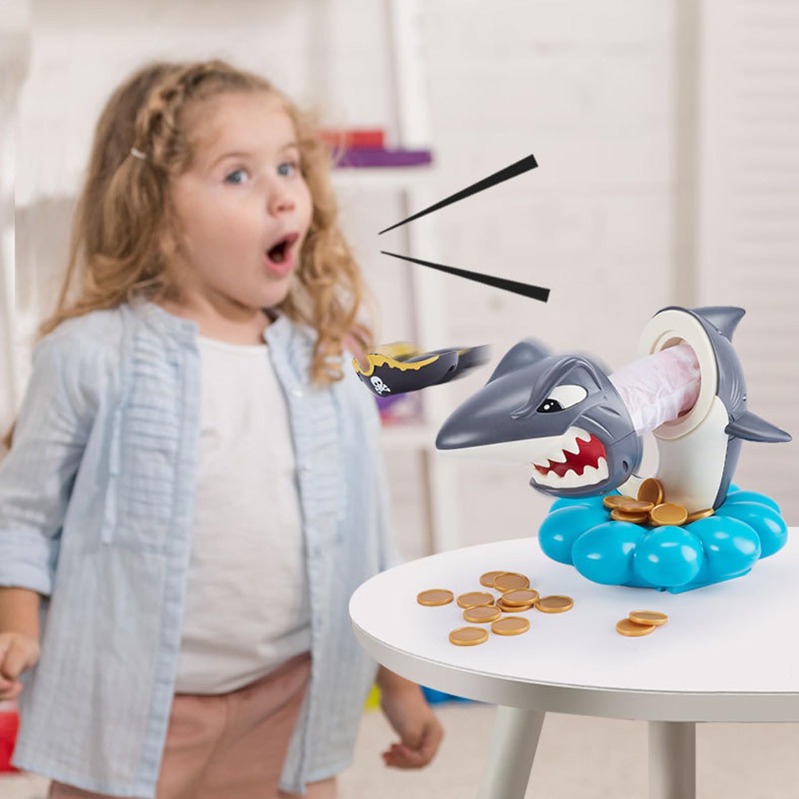 Shark Bite - Jeu pour soirée familiale - Jeu interactif multijoueur pour Voyage, Parc, Vacances, Pique-Nique, Anniversaire, fête, Divertissement