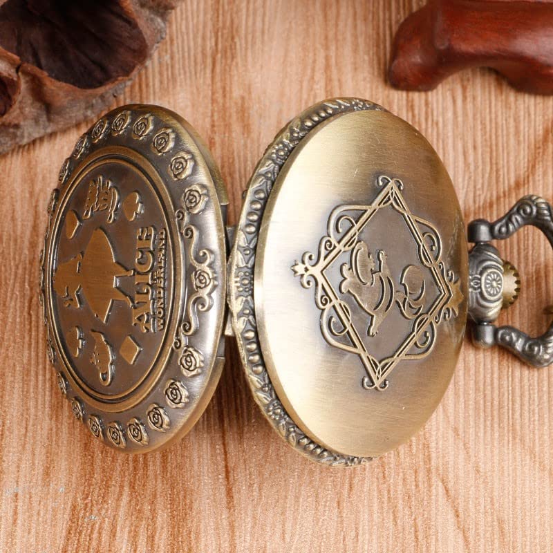 Image of Pocket Watch Set Themed Bronze Quartz Steampunk Pocket Watches