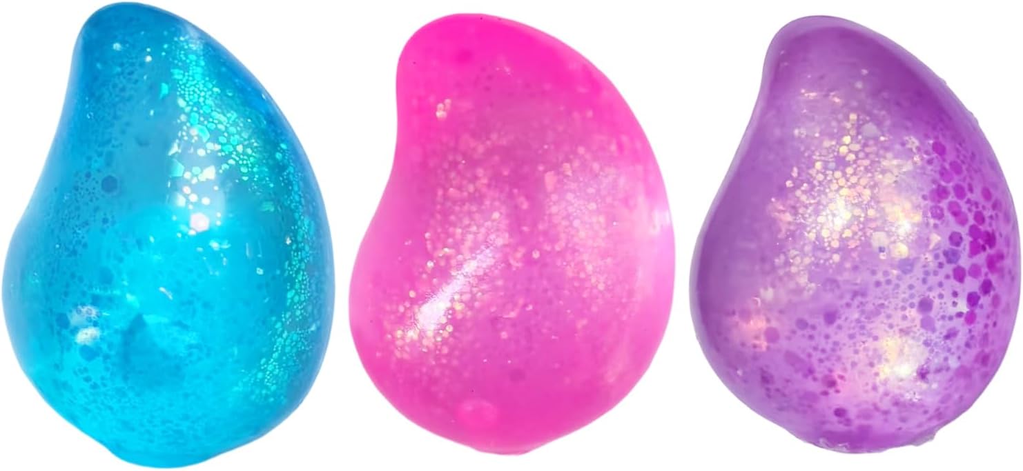 3pc Squishy Drop Stress Balls for Adults Drop Malt Sugar Balls,Water Drop Squishies Squeeze Toys,Fidget Toys for Kids with Autism Stress Drop Gifts Anxiety Relief Office Classroom Prize Toys