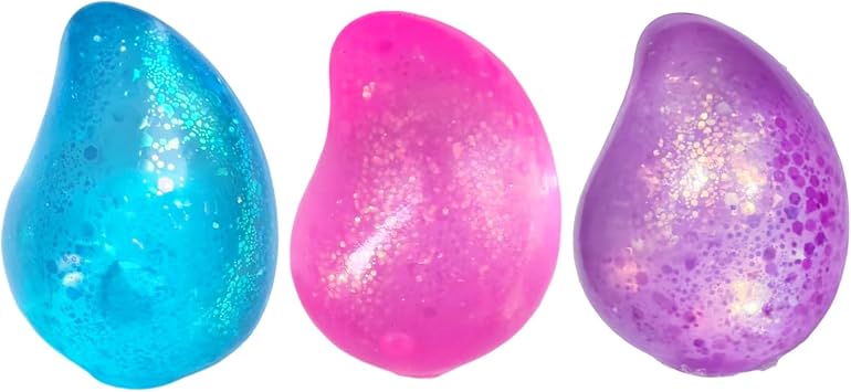 3pc Squishy Drop Stress Balls for Adults Drop Malt Sugar Balls,Water Drop Squishies Squeeze Toys,Fidget Toys for Kids with Autism Stress Drop Gifts Anxiety Relief Office Classroom Prize Toys