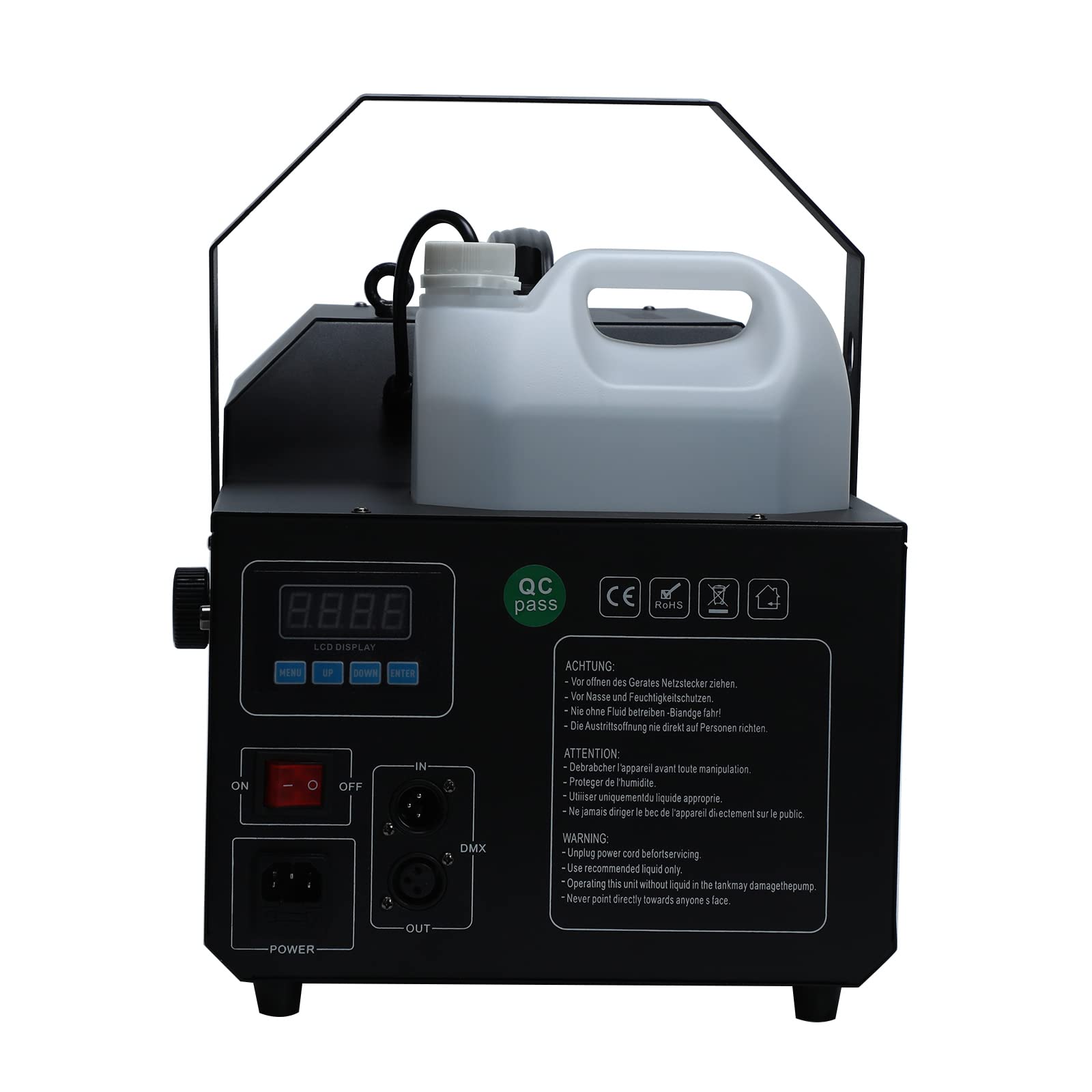 Schneemaschine | 1500W Schneekanone 5L Tank 3 Beleuchtungsmodi | Schneeflockenmaschine mit Fernbedienung, DMX512 Steuerungsmodus | Snow Machine Winter Simulation Apres Ski Party Gadget