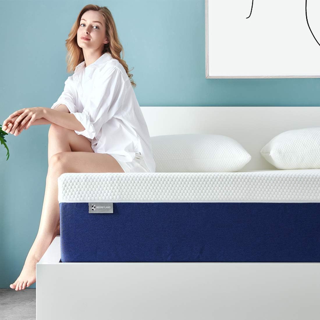 King Mattress, Ssecretland 10 Inch Premium Gel Multi Layered Memory Foam Bed Mattress in a Box with CertiPUR-US Certified Foam for Pressure Relief, King Size, Breathable, Easy Set-Up