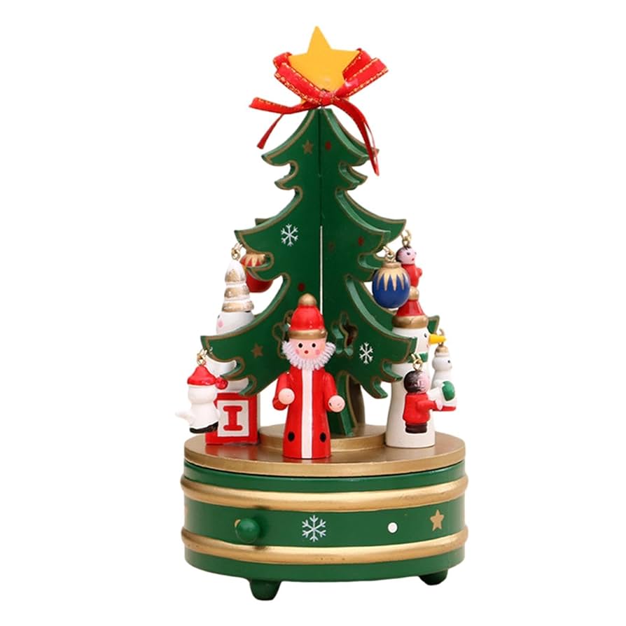 木製クリスマスツリー 　オルゴール オークヴィレッジ オルゴールツリー プチ クリスマスツリー 日本