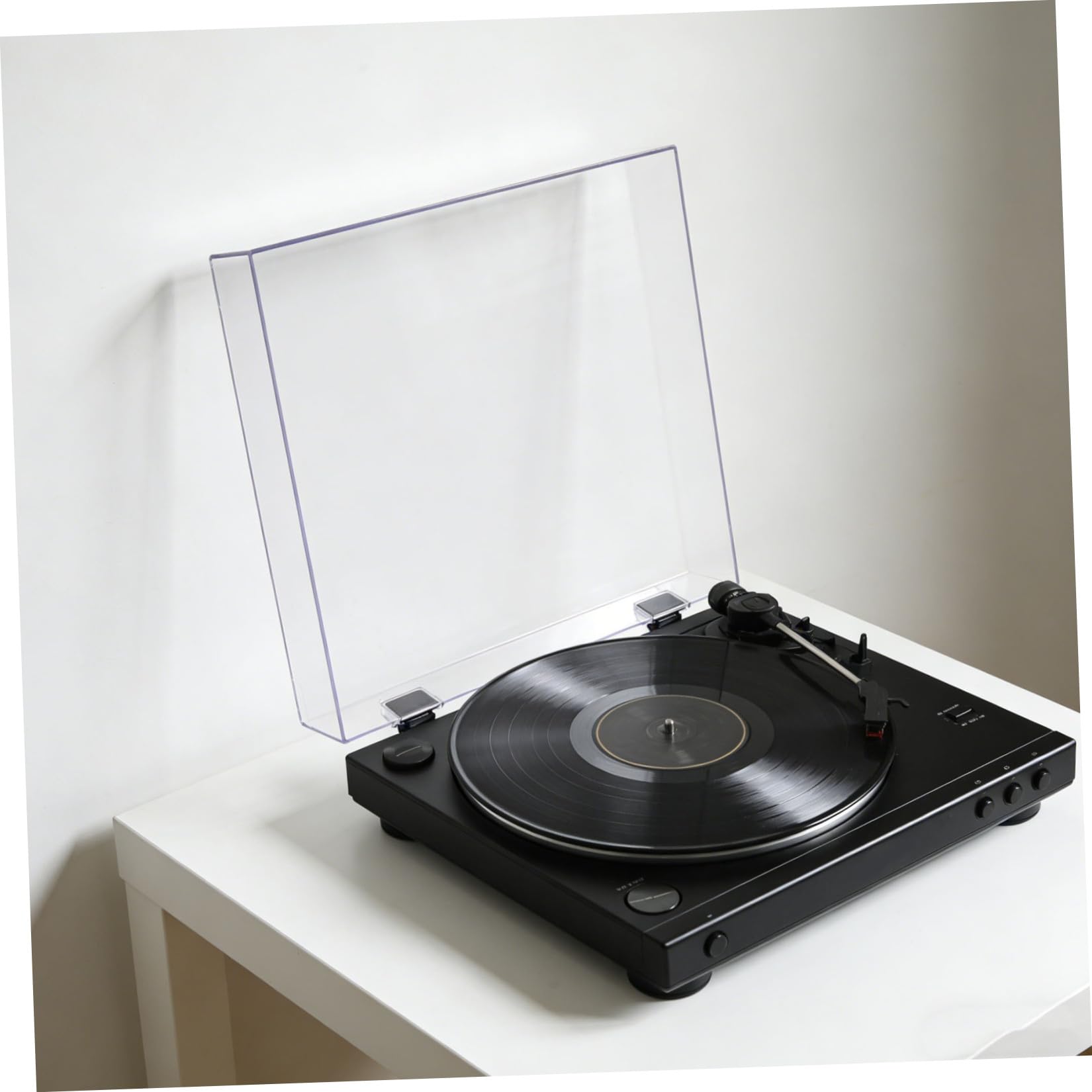 CALLARON Copertura Antipolvere Trasparente in Acrilico per Vinile, Leggera e Facile da Installare, per Impianti Audio Domestici e Protezione Stereo
