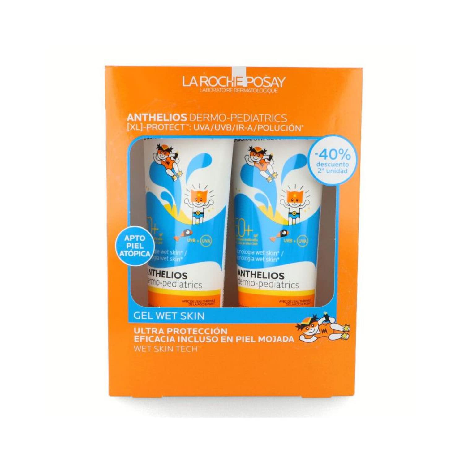 Cosmética femenina de la marca La roche posay, solar, Anthelios Wet Skin Dp Duplo