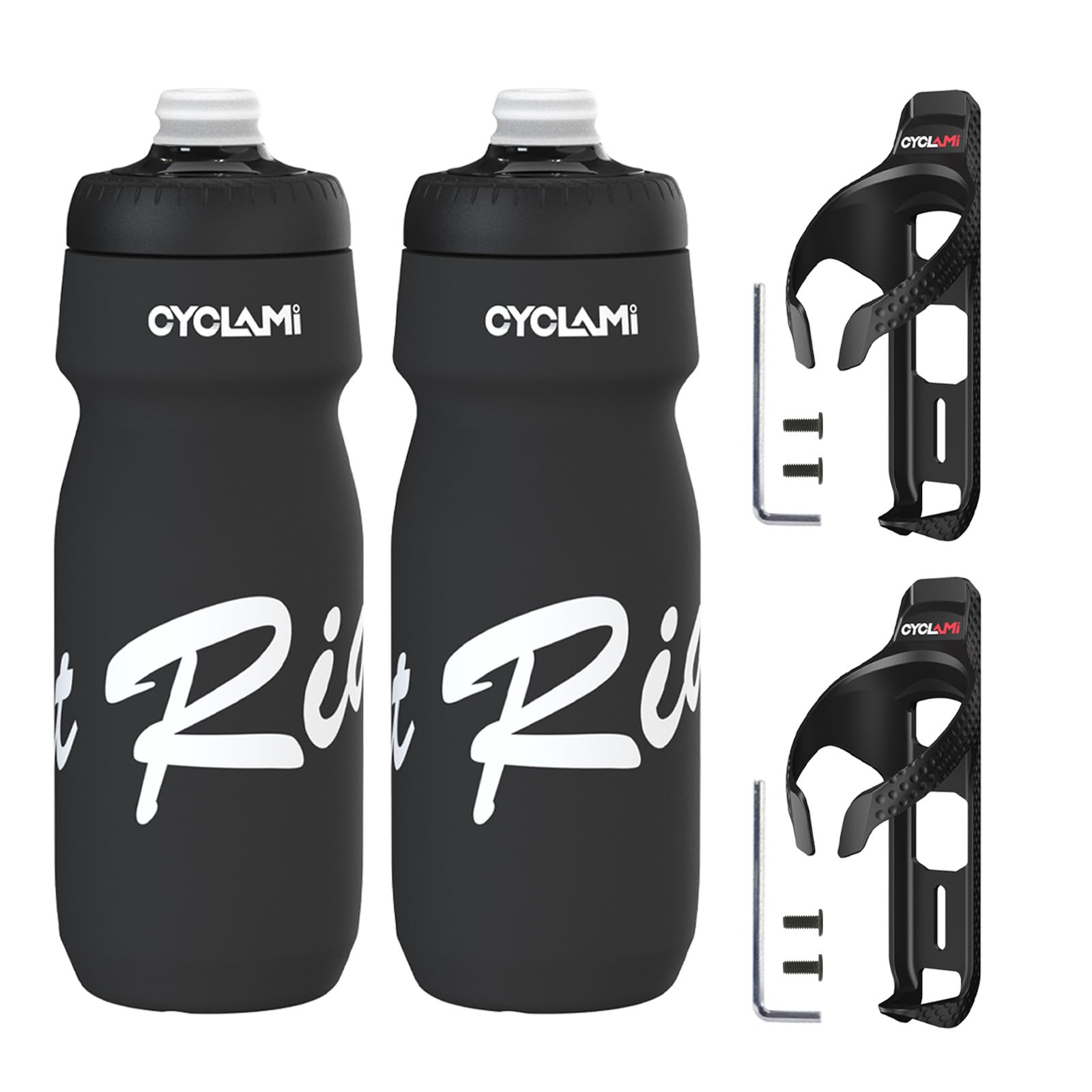 Bouteille de vélo Squeeze 650ml et son porte-bidon AirTag utile