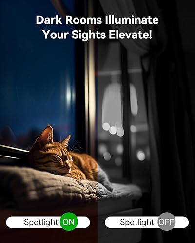 Miniatura 6 de blurams Cámara interior 5G, cámara de niñera 2K, cámara PTZ de 360 para mascotas con aplicación de teléfono, llamada de un solo toque, visión