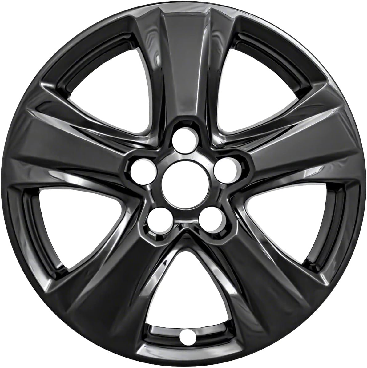 Impostor Wheel Covers Fits Toyota RAV4 2019-2025 Set of 4 Wheel Skins 5 V Spokes Gloss Black Painted ABS Plastic 17 Inch Snap-On Covers Coast to Coast IWCIMP434BLK