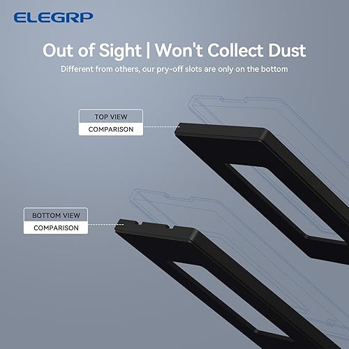 Vista 49 de ELEGRP Placas decorativas de pared sin tornillos, de tamaño mediano, cubierta termoplástica irrompible para interruptor de salida de receptáculo