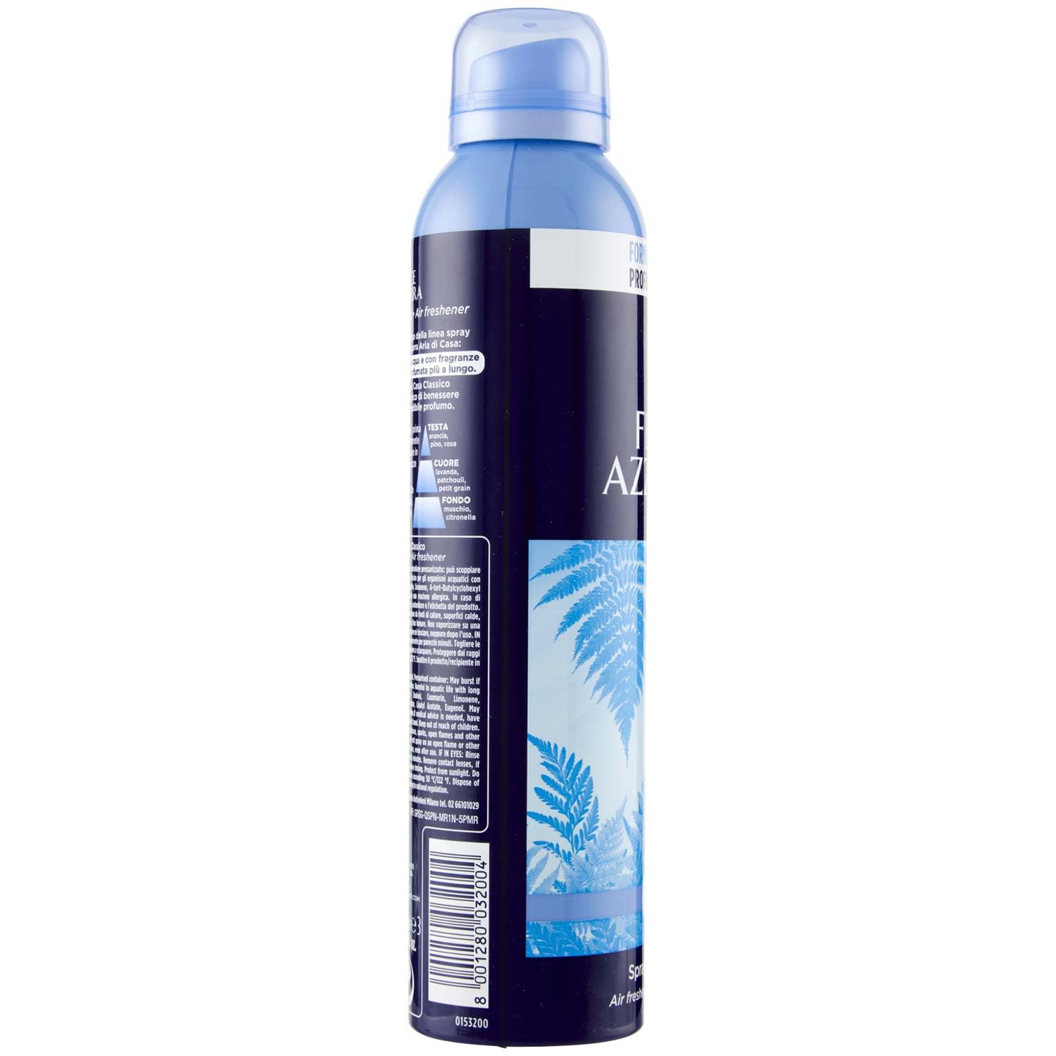Felce Azzurra - Profumatore per Ambienti Spray Classico a Lunga Durata, Deodorante Ambiente senza Acqua dal Profumo Intenso Istantaneo, Profumatore Ambiente Casa Zero Aloni, Profumatori 250 ml
