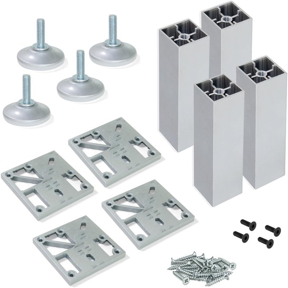 Set Di 4 Piedini Per Mobili ALPHA: Regolabili In Altezza, Fino A 250 Kg - Foto 3