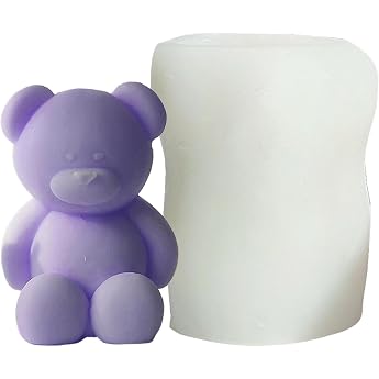 1 x bear candle mould 3D bears silicone mould candle mould silicone mould for candle moulds candle for fondant chocolate plaster clay crafts DIY candle making candle mould