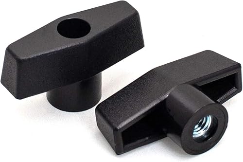 Miniatura 2 de POWERTEC Paquete de 10 perillas en T de 516 pulgadas - 18, perillas de sujeción con inserto de acero para pernos de riel en T, pomos roscados para