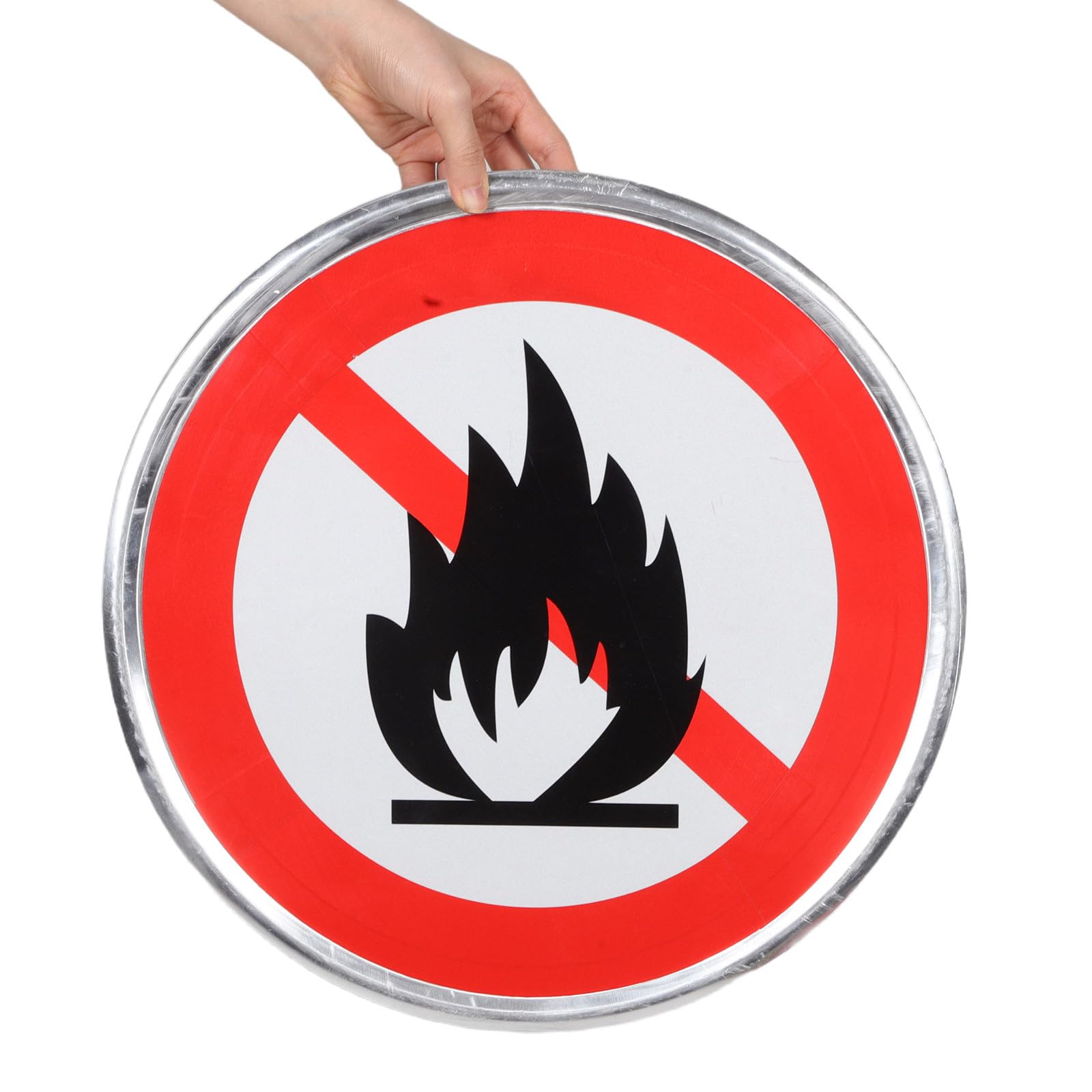 Panneau Interdiction Feu de Forêt Aluminium Signalisation Avertissement Sécurité Extérieure Résistant aux Intempéries pour Sentiers Campings et Propriétés Privées