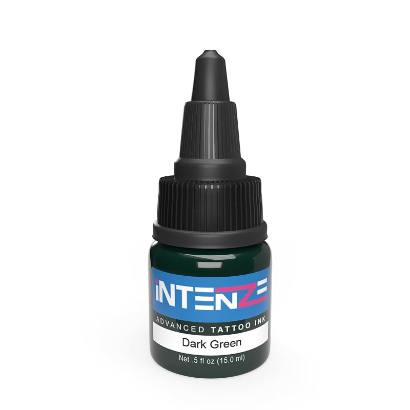 Intenze Tinta para Tatuagem Verde-Escuro, 15 mL