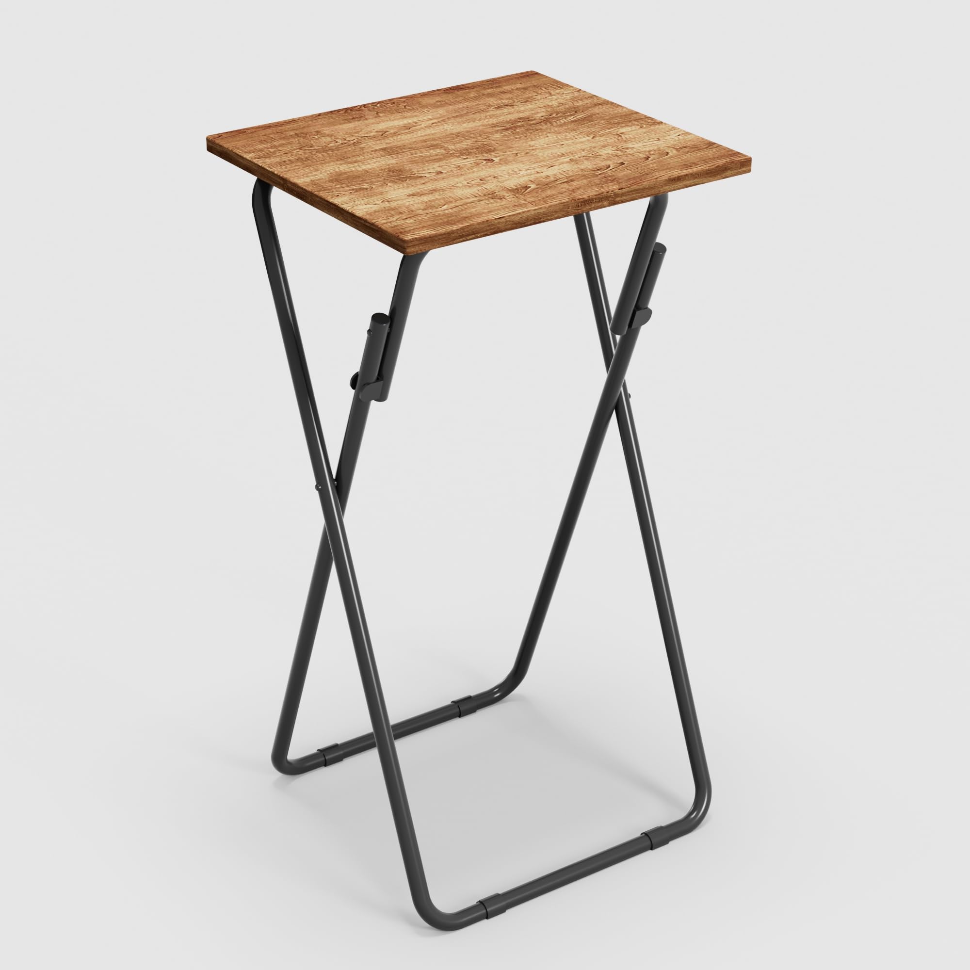 VVECELO スタンディングデスク 折りたたみ テーブルミニ 卓上 立ち机 机 高い standing desk 幅50×奥行45cm 作業デスク スタンドテーブル 小桌子 高さ90cm ブラウン