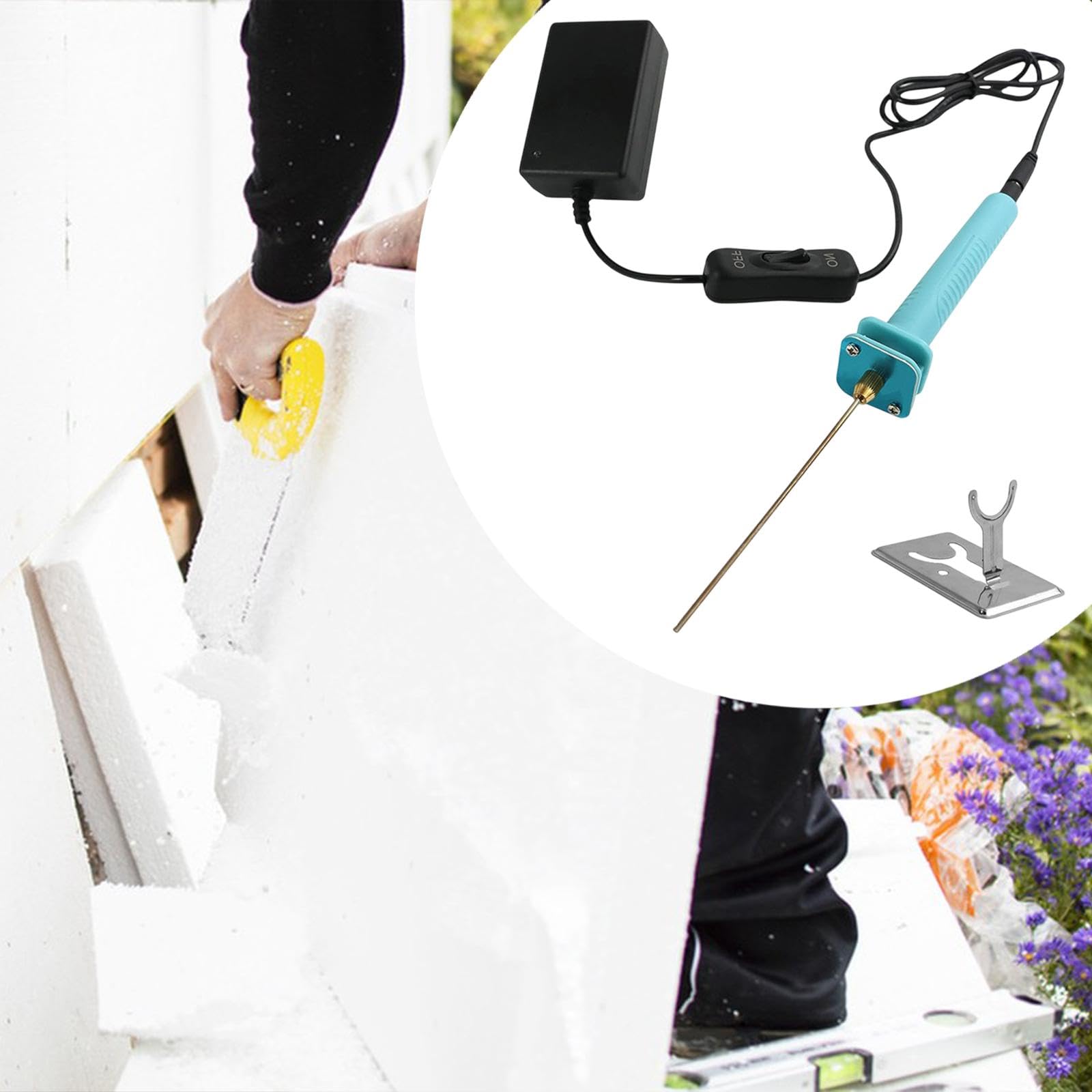 SM SunniMix Electric Foam Cutting Pen Heat Cutting Tool US Adapter Sturdy Foam Cutter 10 cm Engraving Pin for Craft Creative Model Making