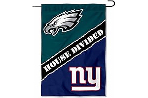 WinCraft House Divided Eagles and Giants Double Sided Garden Flag