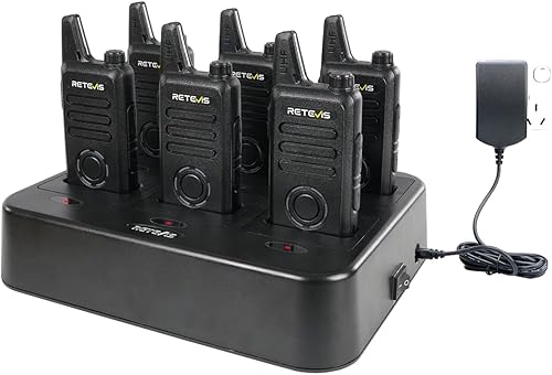 Miniatura 15 de Retevis RT22S Radios de 2 vías recargables, walkie talkies de largo alcance con auricular y micrófono, pantalla de canal, señal de señal, radio