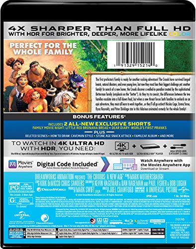 The Croods: A New Age (4K Ultra Hd + Blu-Ray + Digital Code) [4K Uhd] #TOP1