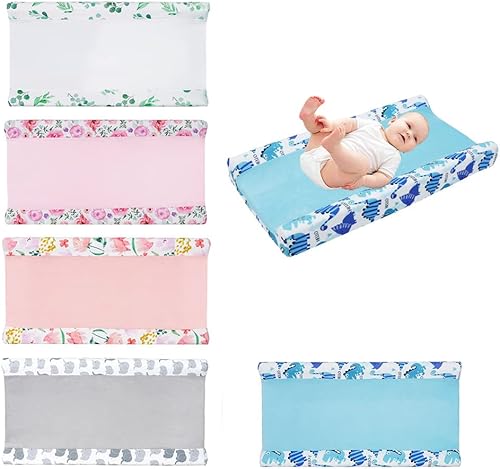 Miniatura 4 de Funda para cambiador, ultra suave, hipoalergénicas, sedosas, cómodas, de punto, de algodón, para cambiar pañales, fundas elásticas para decoración